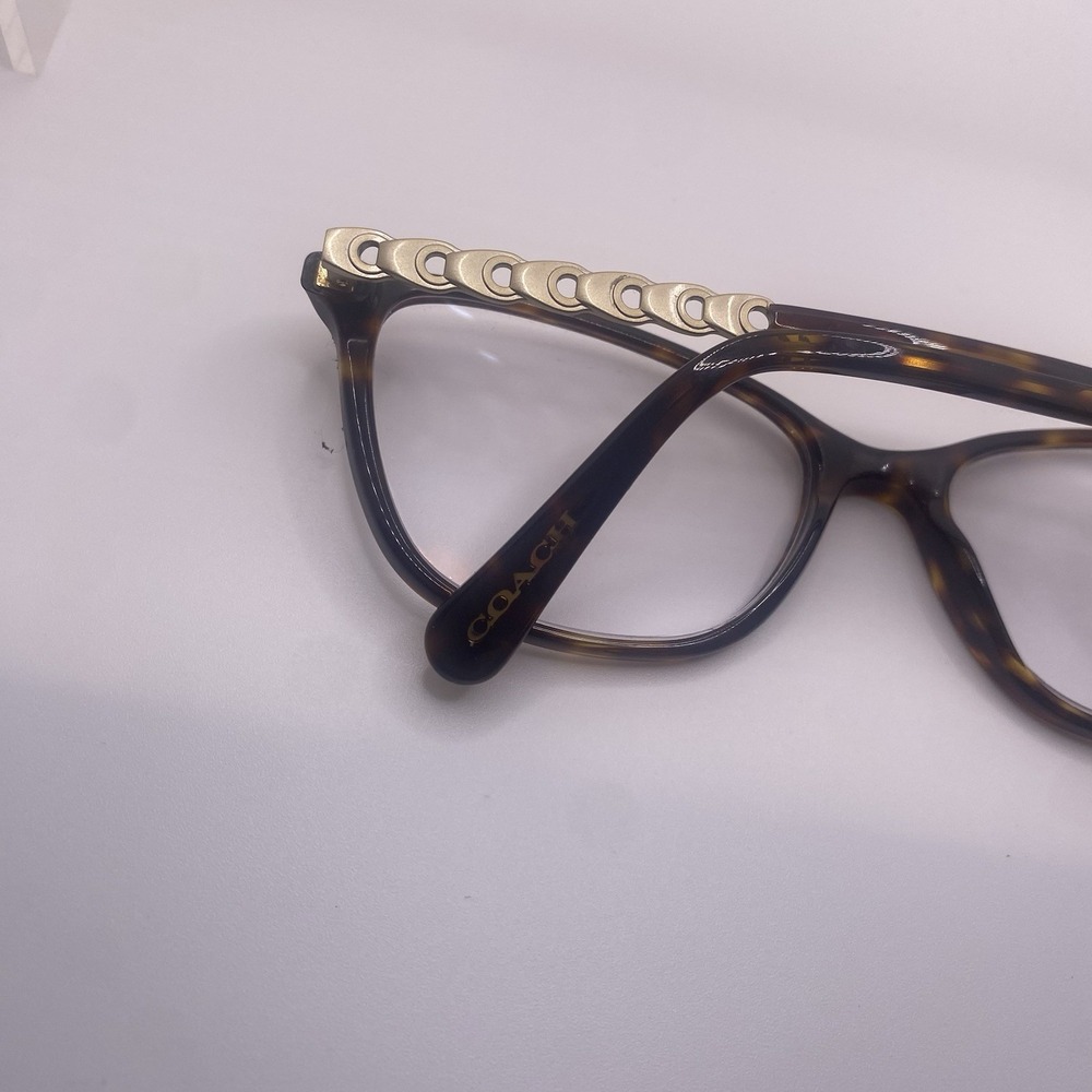 Coach Eyeglasses Women FRAME ONLY HC6077 Cat Eye 53-15-135 Dark Tortoise 802 - Picture 3 of 16